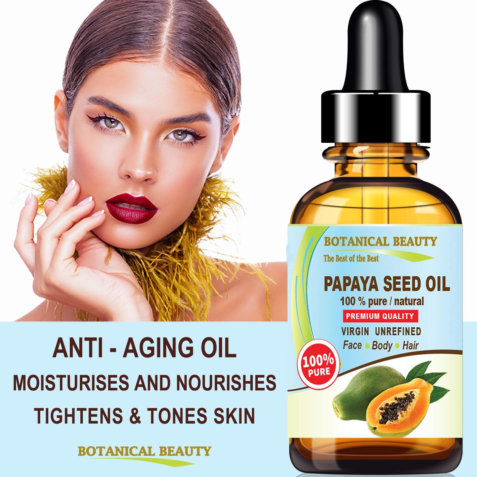 Botanical Beauty Botanical Beauty PAPAYA SEED OIL WILD GROWTH 100% Pure Natural Virgin Unrefined Undiluted Cold Pressed Carrier Oil for Face, Skin, Hair, Lip, Nails 0.5 Fl. oz. - 15 ml