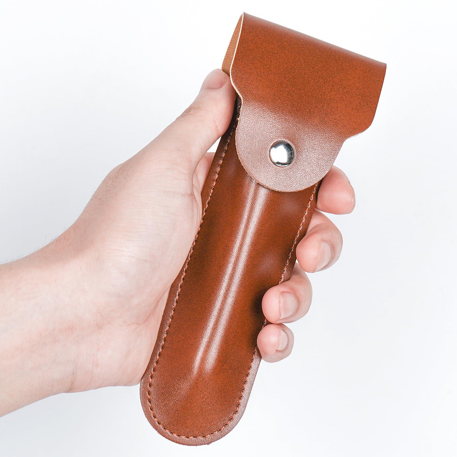 Linkidea Linkidea Razor Case for Travel, Shaver Case Carrying Cover Bag, Travel Razor Men Compatible with Fusion 5 Power, ProGlide Power, MK-23C (Brown)