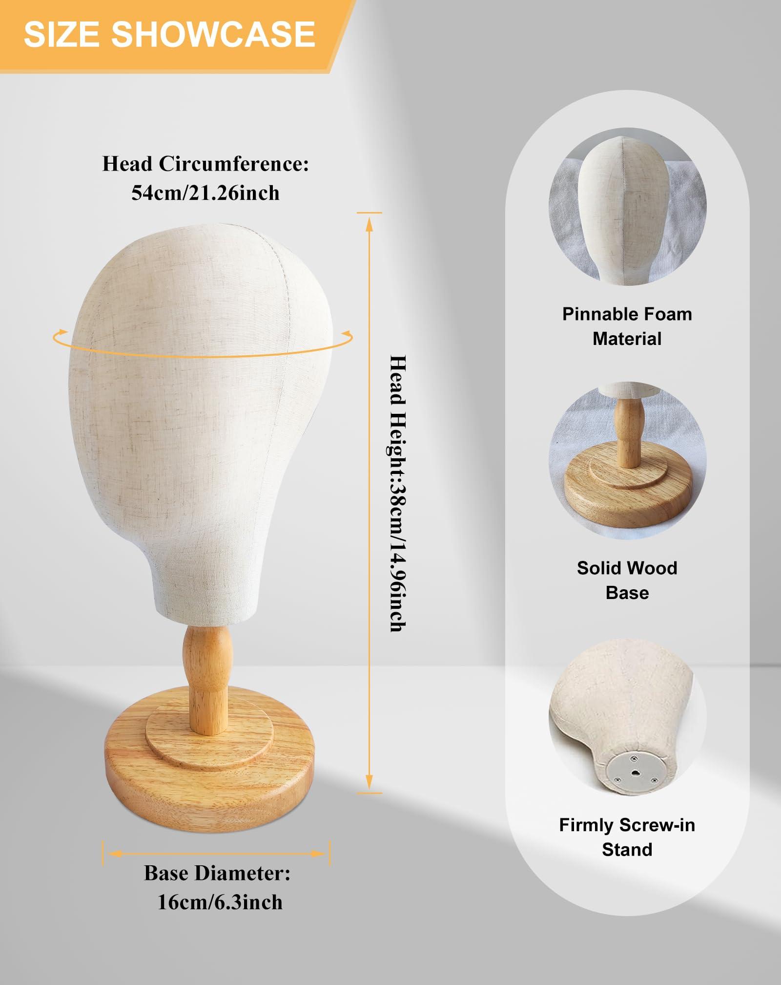 CHADWICK CHADWICK Pinnable 21\" Wig Head Stand+Head Circumference 18 Inches Baby Mannequin Head