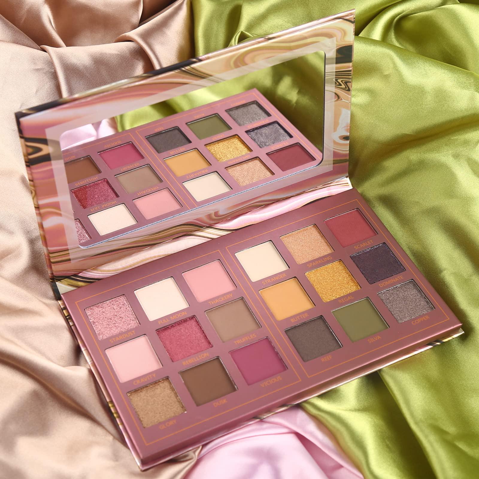 Prism Makeup Prism Makeup 40 Colors Neutral and Smokey Palette with 18 Colors Rosy Nudes Light Smokey Eyeshadow Set