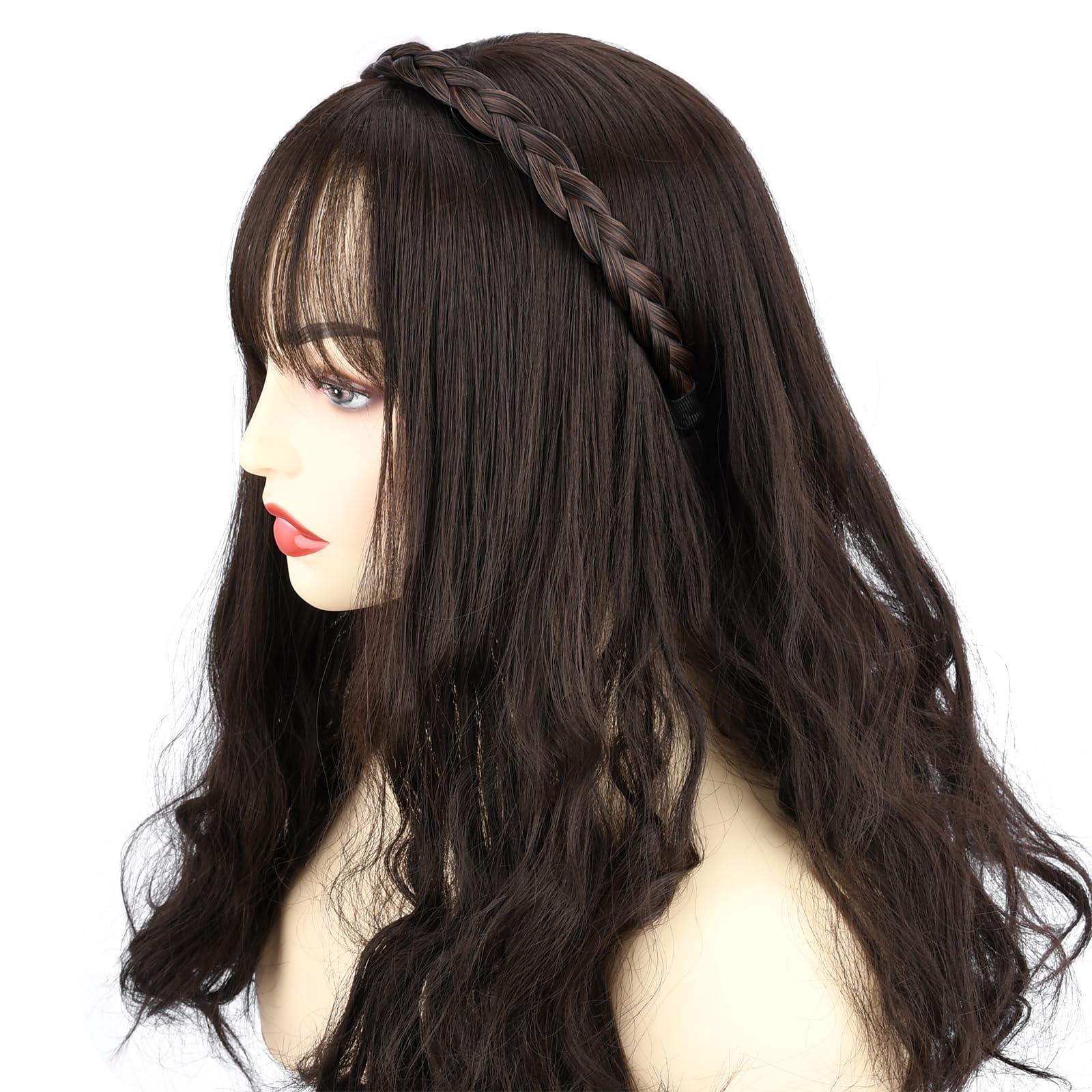 Oplira Oplira Braided Headband With Teeth Braids Hairband With Tooth Synthetic Hair Band Plaited Hairband For Women (Dirty Blonde)