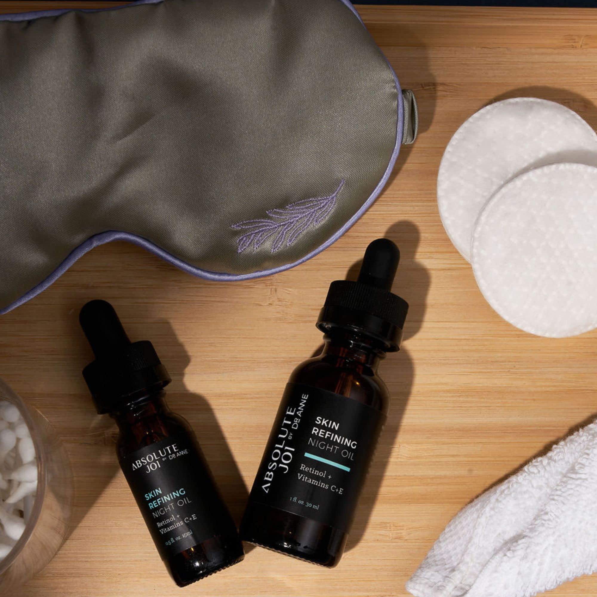 AbsoluteJOI Retinol Plus Vitamin C Skin Refining Night Oil for Fines Lines and Hyperpigmentation with Sensitive Skin Friendly Granactive Retinoid - Unscented - 1 Fl Oz Full Size