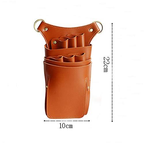 boshiho Scissor Holster Pouch,Boshiho PU Leather Salon Barber Hairdressing Scissors Holster Detachable Hair Stylist Tools Bag Comb Shear Holster with Waist Shoulder Belt (Brown3)