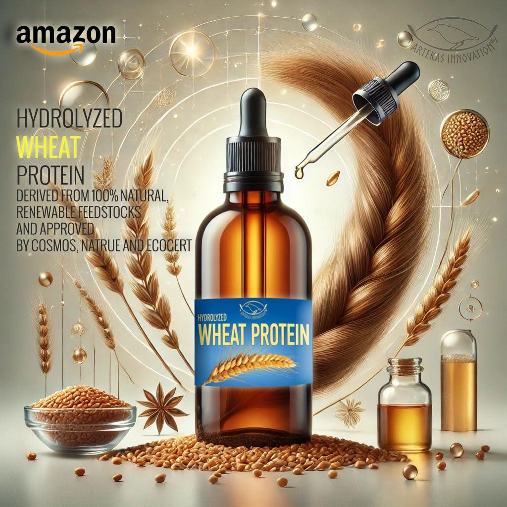 Artekas Innovation Artekas Innovation - HYDROLYZED WHEAT PROTEIN - Liquid - for Homemade Hair, Skin, Body Wash, Shampoos, Conditioners - 1.00 Oz