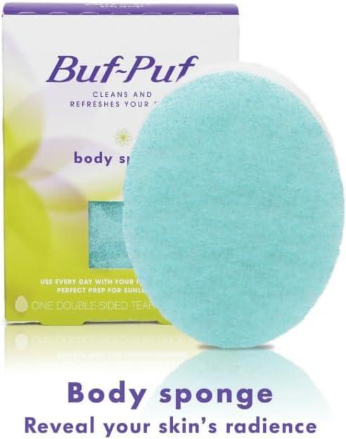 Buf-Puf Buf-Puf Body Sponge, Bath Sponge, Dermatologist Developed, Cleanses Skin of Dirt, and Excess Oil, Reusable, Exfoliating, 5 Count