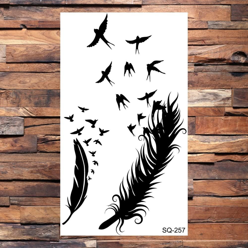 NinthAvenue Basics Angel Wing Temporary Tattoos For Women Adults Realistic Dandelion Feather Smiley Face Tattoo Sticker Body Tatoos