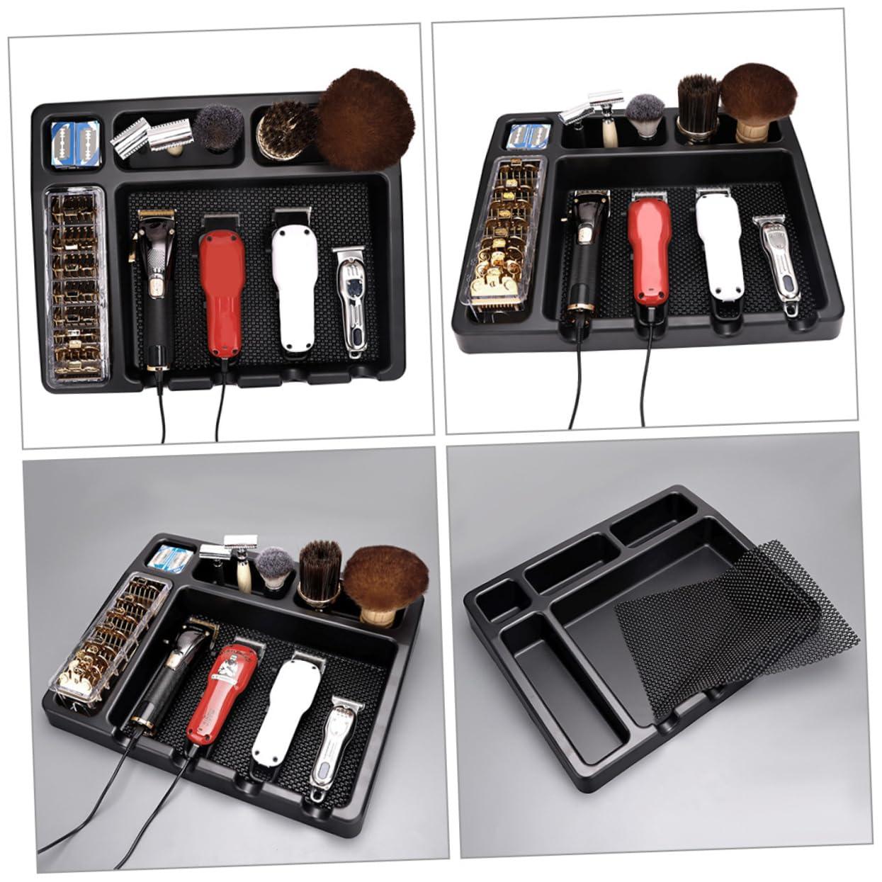 HAPINARY HAPINARY Hair Clipper Storage Rack Shaver Cavitation Machine Hair Clippers Barber Kit Barber Clippers Electric Clippers for for Men Grooming Barber Shears Barber Mat for Station Black Abs