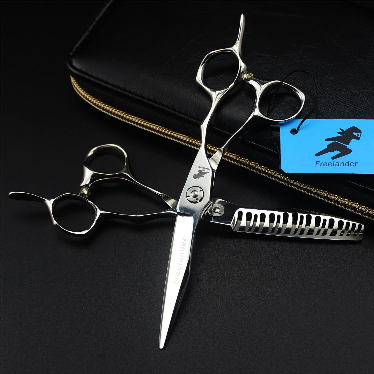 AVCITY Hair Cutting Scissors Set, 6.0 Inch Barber Hair Cutting & Thinning Shears, Barber Salon Hairdressing Shears, Hairdressing Thinning Shears, Japanese Stainless Steel, for Men/Women/Kids/Salon & Home