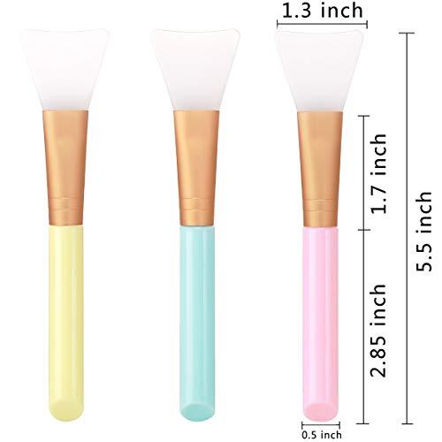 Akstore Akstore 5PCS Silicone Face Mask Brush,Mask Beauty Tool Soft Silicone Facial Mud Mask Applicator Brush Hairless Body Lotion And Body Butter Applicator Tools (White)