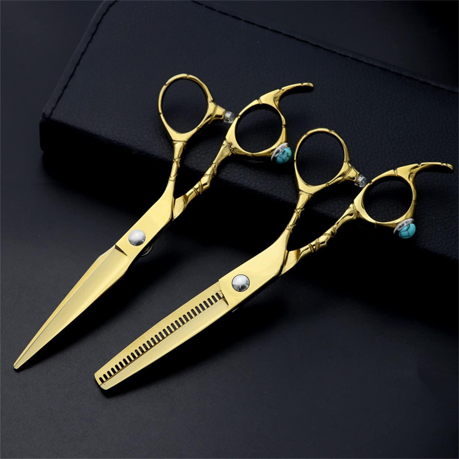 UNDIFY Hair Cutting Scissors Thinning Shears Kit, Professional Hair Scissors, 6 inch, Extremely Sharp Blades, Salon Razor Edge Scissor, Japanese 440C Stainless Steel, for Hair for Women Men Kids Pet