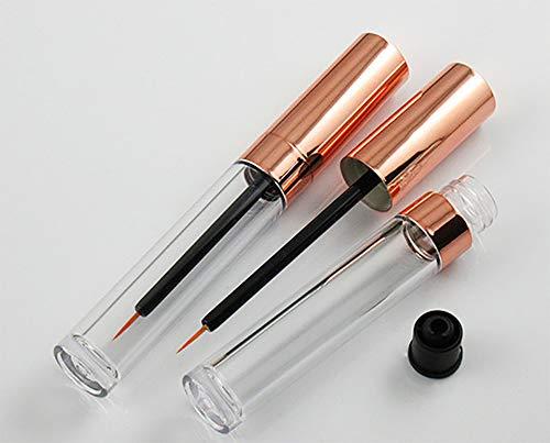 BesYouSel BesYouSel 10 Pack Plastic Eyelash Cream Container Bottle 10ml Eyeliner Tube Refillable Empty Eyelash Growth Oil Bottle Mini Cosmetic Storage Container Portable, Rose Gold