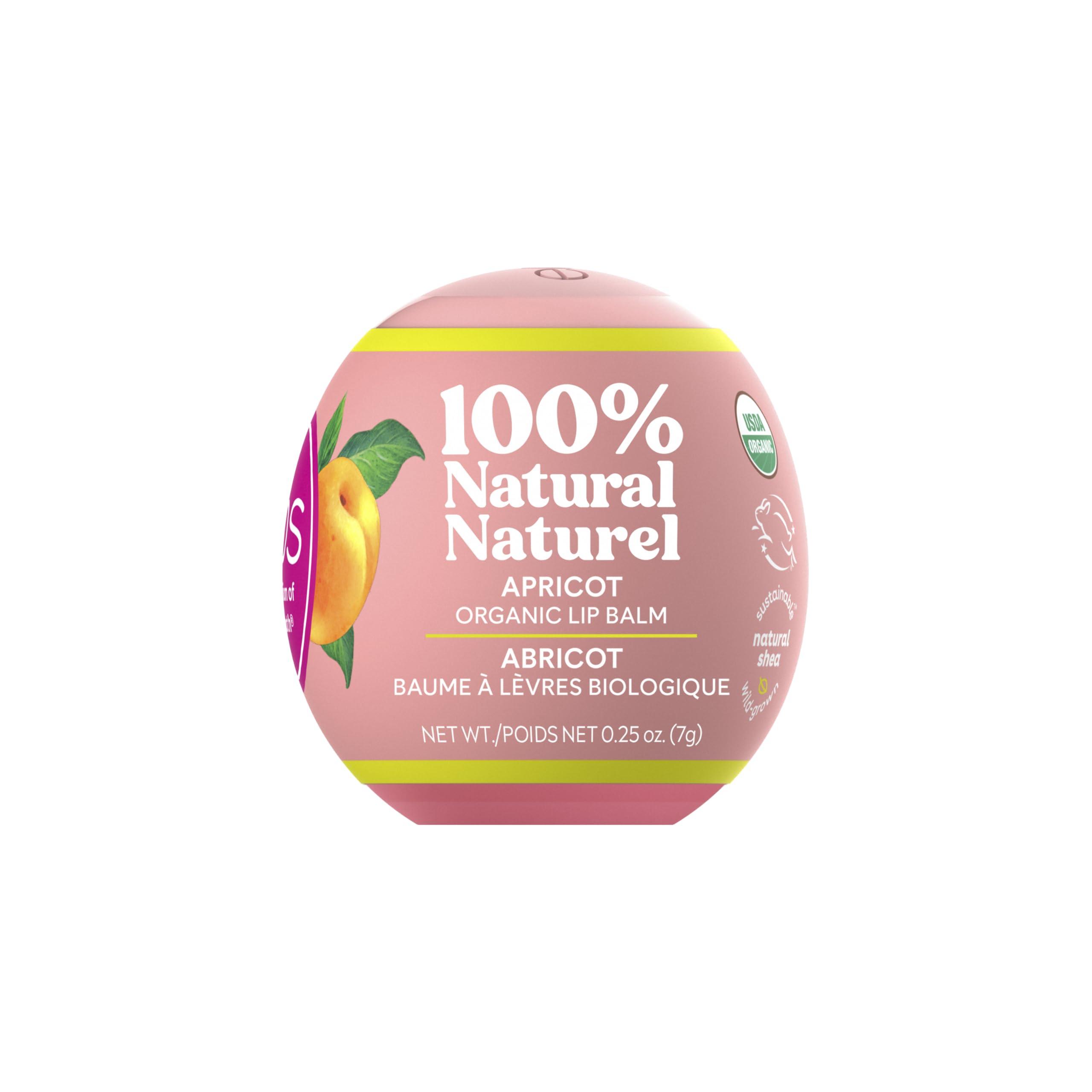 eos eos 100% Natural & Organic Lip Balm- Apricot, All-Day Moisture, Dermatologist Recommended for Sensitive Skin, Lip Care Products, 0.25 oz
