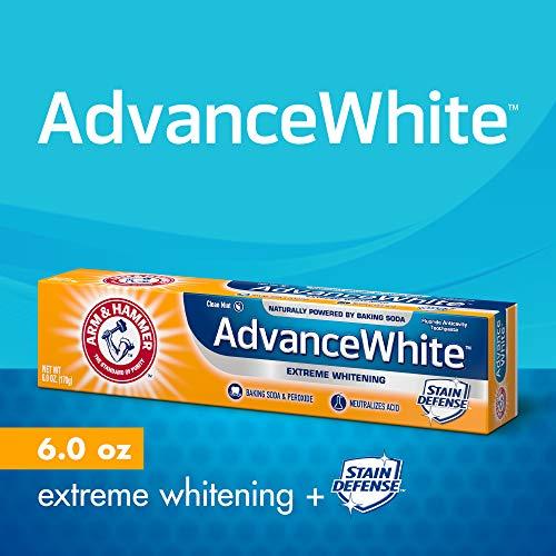Arm & Hammer ARM & HAMMER Advanced White Extreme Whitening Toothpaste, TRIPLE PACK (Contains Three 6 Ounce Tubes) -Clean Mint - Fluoride Toothpaste (Pack of 3)