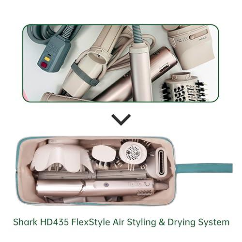 KarSyon KarSyon Shark Flex Style Case for Dyson Airwrap Hair Dryer Brush Revlon Hair Tools Travel Bag Carrying Case Flat Curling Iron Organizer (Teal Blue)