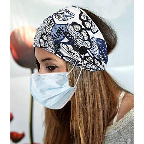 Bohend Bohend Boho Button Headband Wide Stretchy Daily Use Knotted Headwear Sport Athletic Yoga Gym Rhinestone Crystal Hair Accessories for Women and Girls(3pcs) (M)