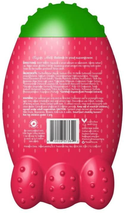 mtz mtz Raw Sugar Kids Strawberry Vanilla Bubble Bath + Body Wash 12 Oz. Made with Plant Derived Ingredients. Vegan and Free of Sulfates and Parabens. (1 Pack)