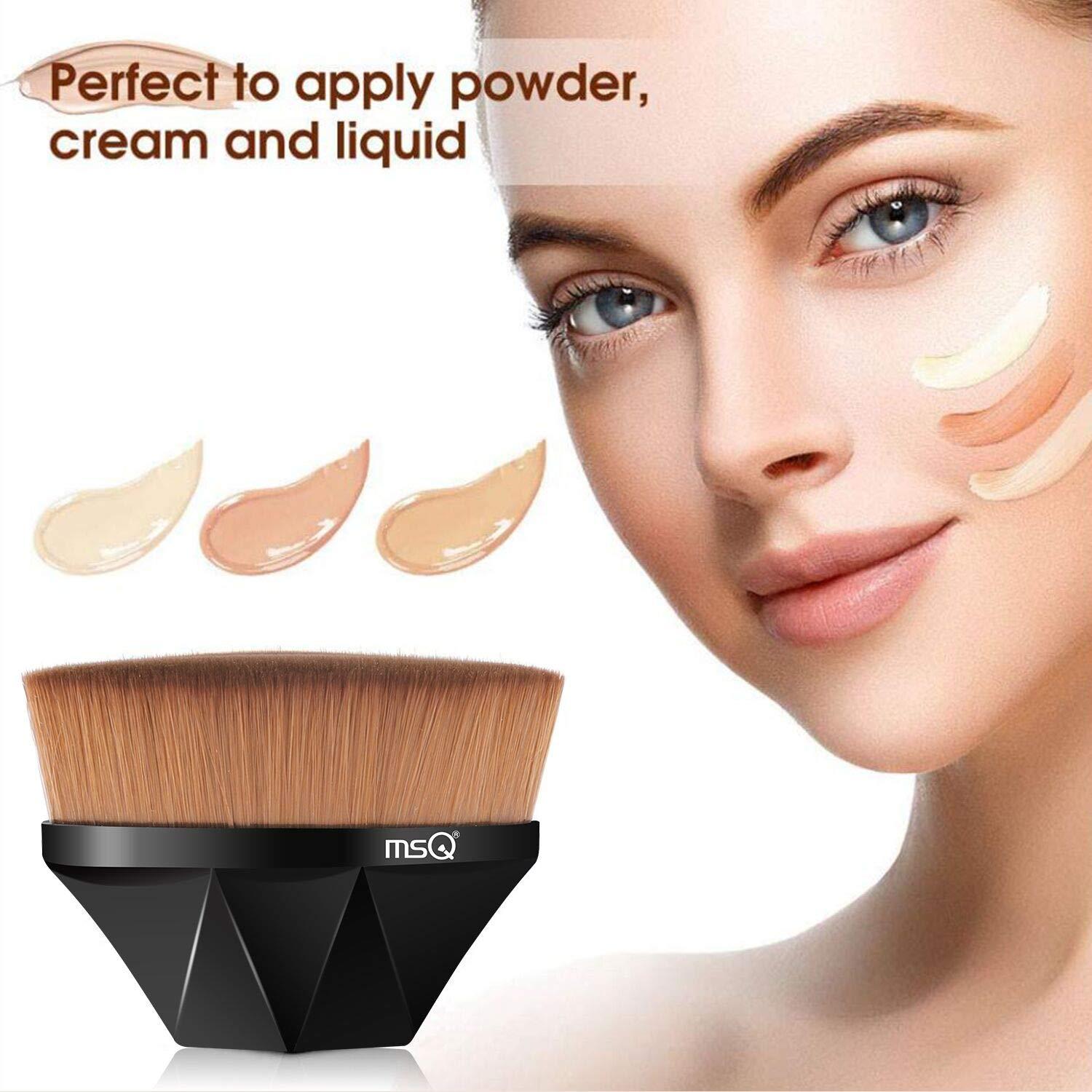 MSQ MSQ Foundation Brush Makeup Brush with Case and 1PCS Eyelash Separator Eyelash Comb Lash Separator With Cover