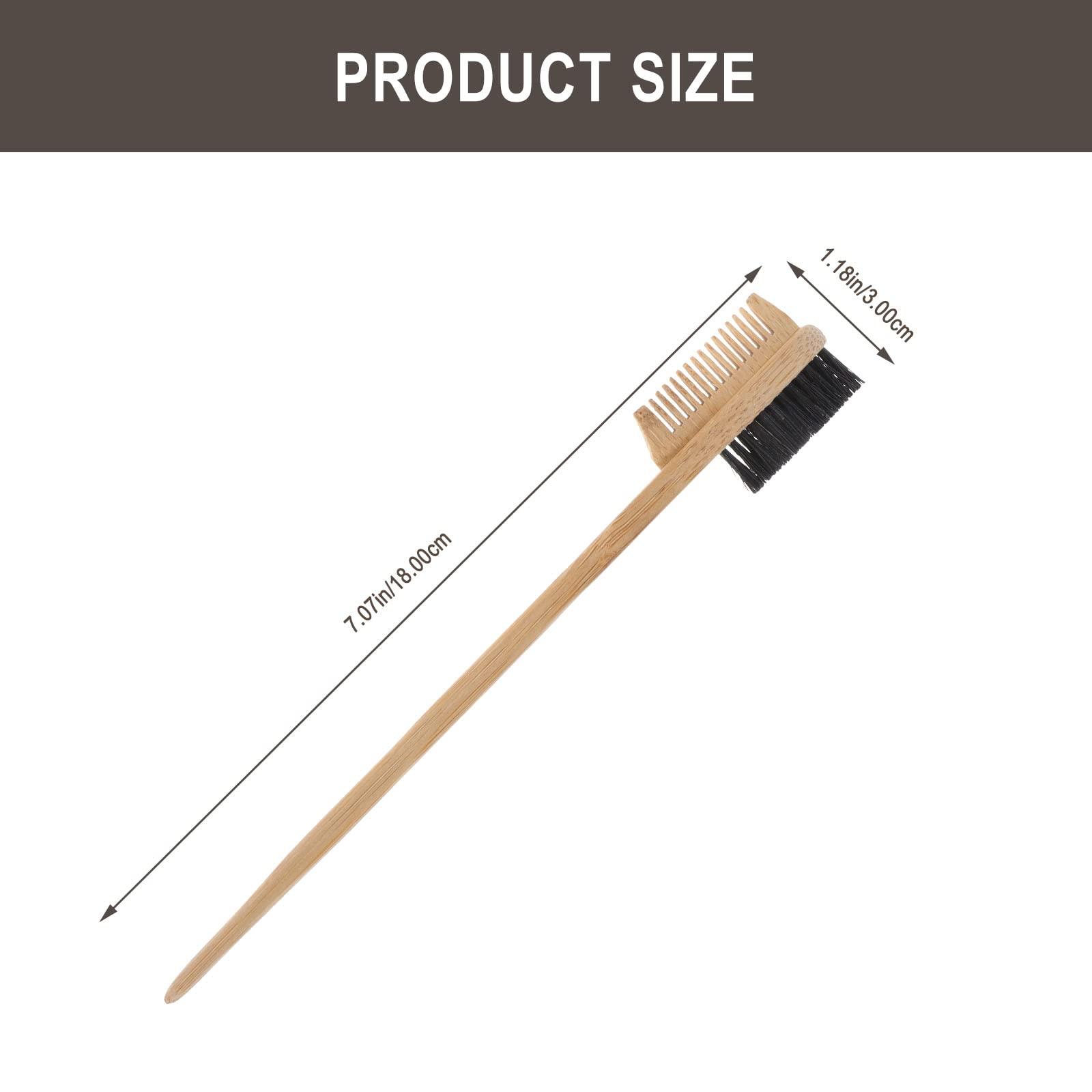 Beavorty 1pc Bamboo Double Eyebrow Brush Multi-effect Comb Eyebrow Trimming Tool Small Eyebrow Brush Double Heads Eyebrow Comb Cleaning Brush Women Styling Eyebrow Brush Eyelash Comb