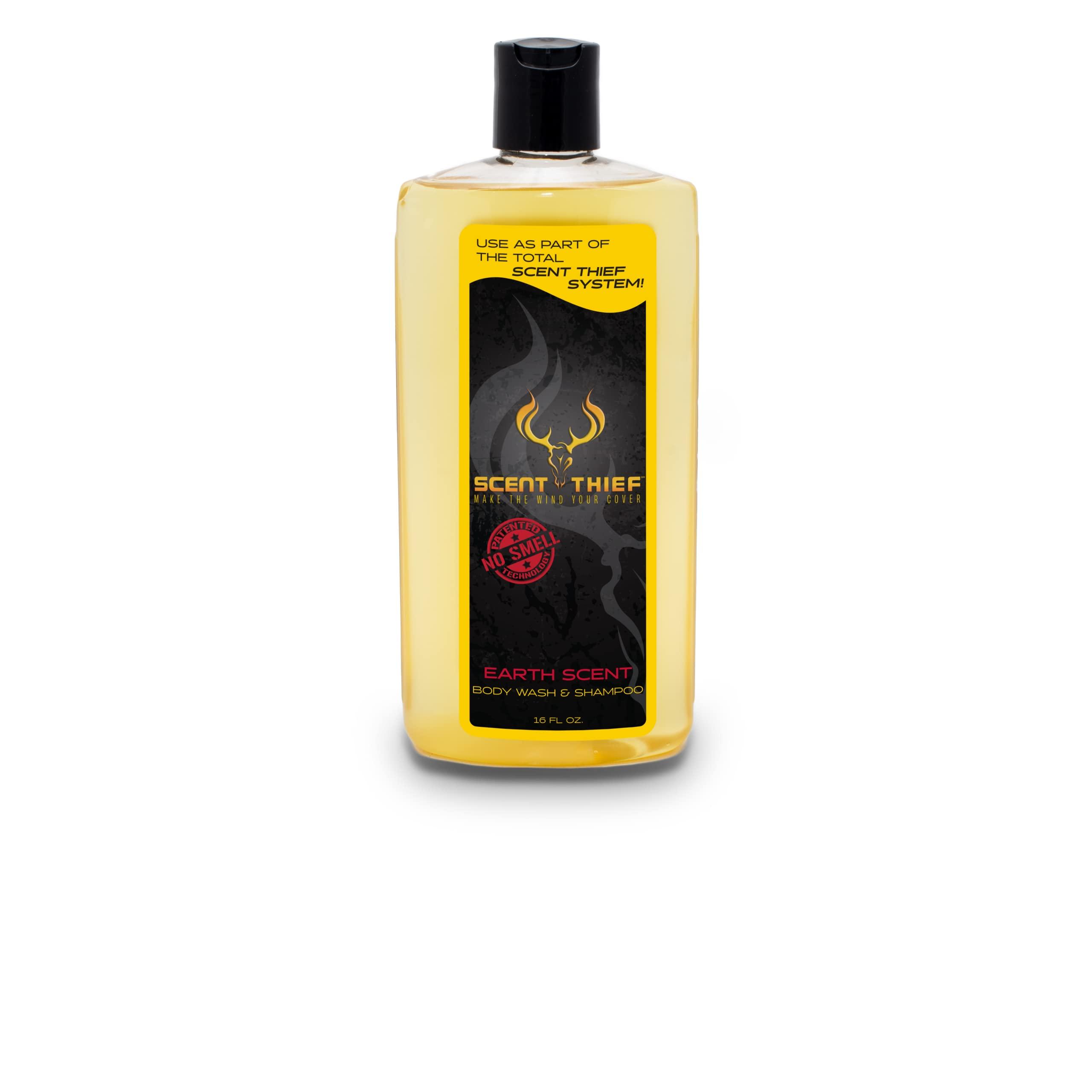 SCENT THIEF Scent Thief Deer Hunting Accessories 16oz Body Wash & Shampoo for Field and Deer Hunting Scent Remover, Acts As A Scent Blocker and Eliminates Animals Ability to Smell