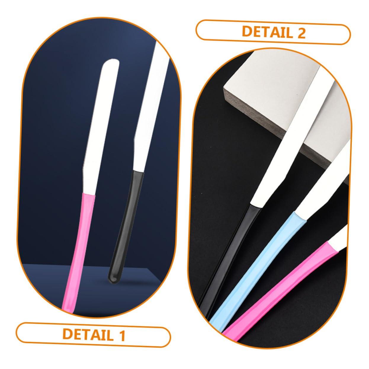 FOMIYES FOMIYES Foundation Makeup Spatula Smooth Surface Long Metal Makeup Stirring Tool