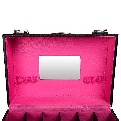 SHANY SHANY Color Matters - Makeup Travel Case Nail Accessories Organizer and Makeup Train Case - Makeup Storage Box - Black