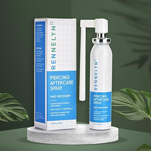 Rennelyn Rennelyn Piercing Aftercare Spray Bump Shrinking Solution Ultra-high Intensity Solution to Heal New Stretched Piercings Organic Herbal Extract Fine Mist 40ml