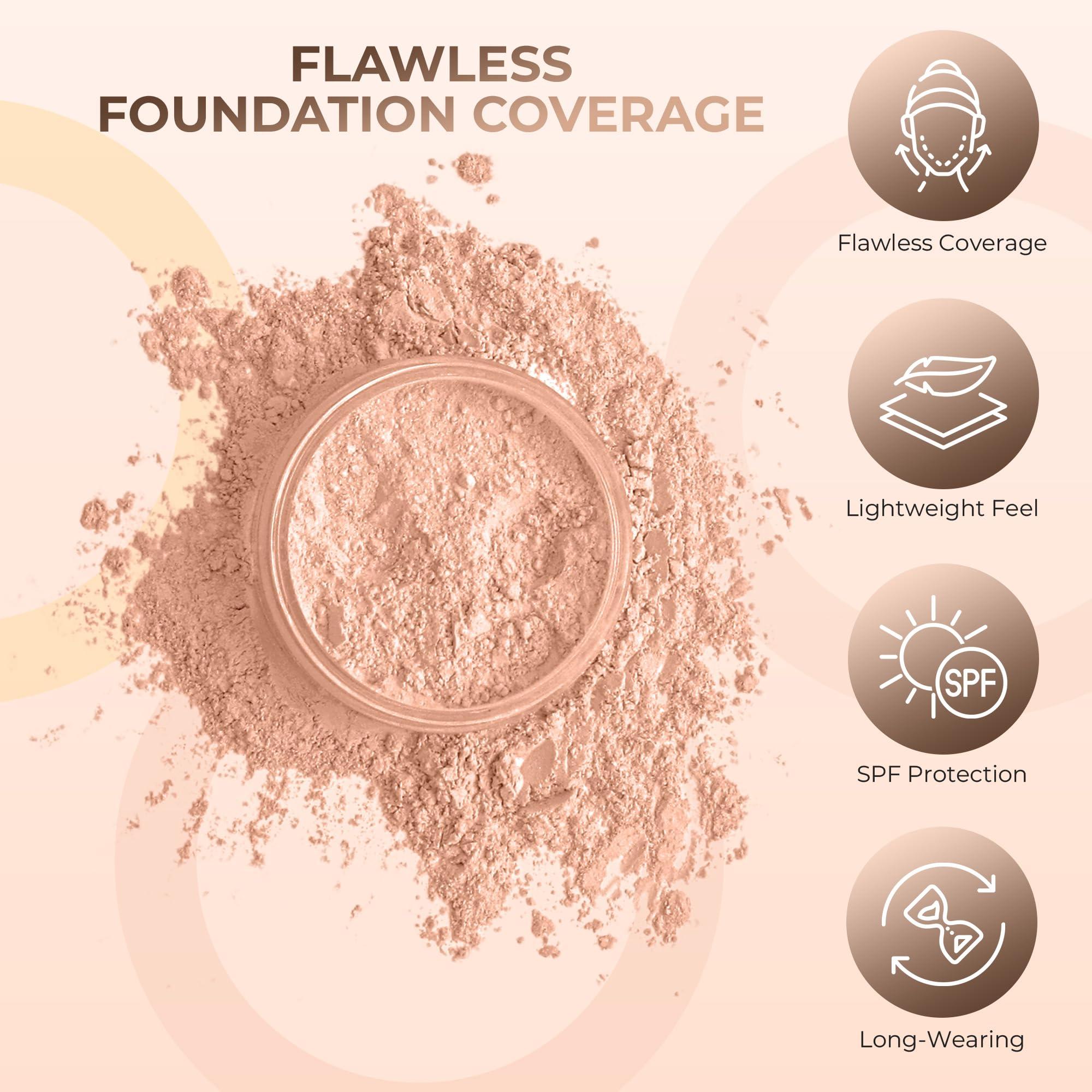 Sweet Face Minerals Sweet Face Minerals (Light Tan) (5gm Jar) FOUNDATION Mineral Makeup with SPF 18+, Full Coverage Matte Loose Powder, Bare Face Cosmetics