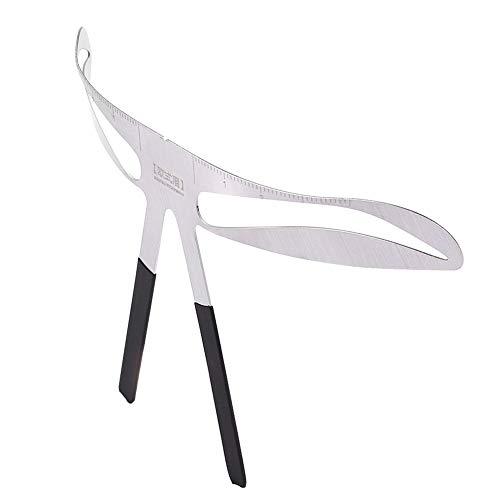 Uxsiya Uxsiya 4 Types Eyebrow Measurement Ruler Permanent Eyebrow Ruler Eyebrow Measure Balance Extension Ruler with Stainless Steel(European Style Eyebrow)