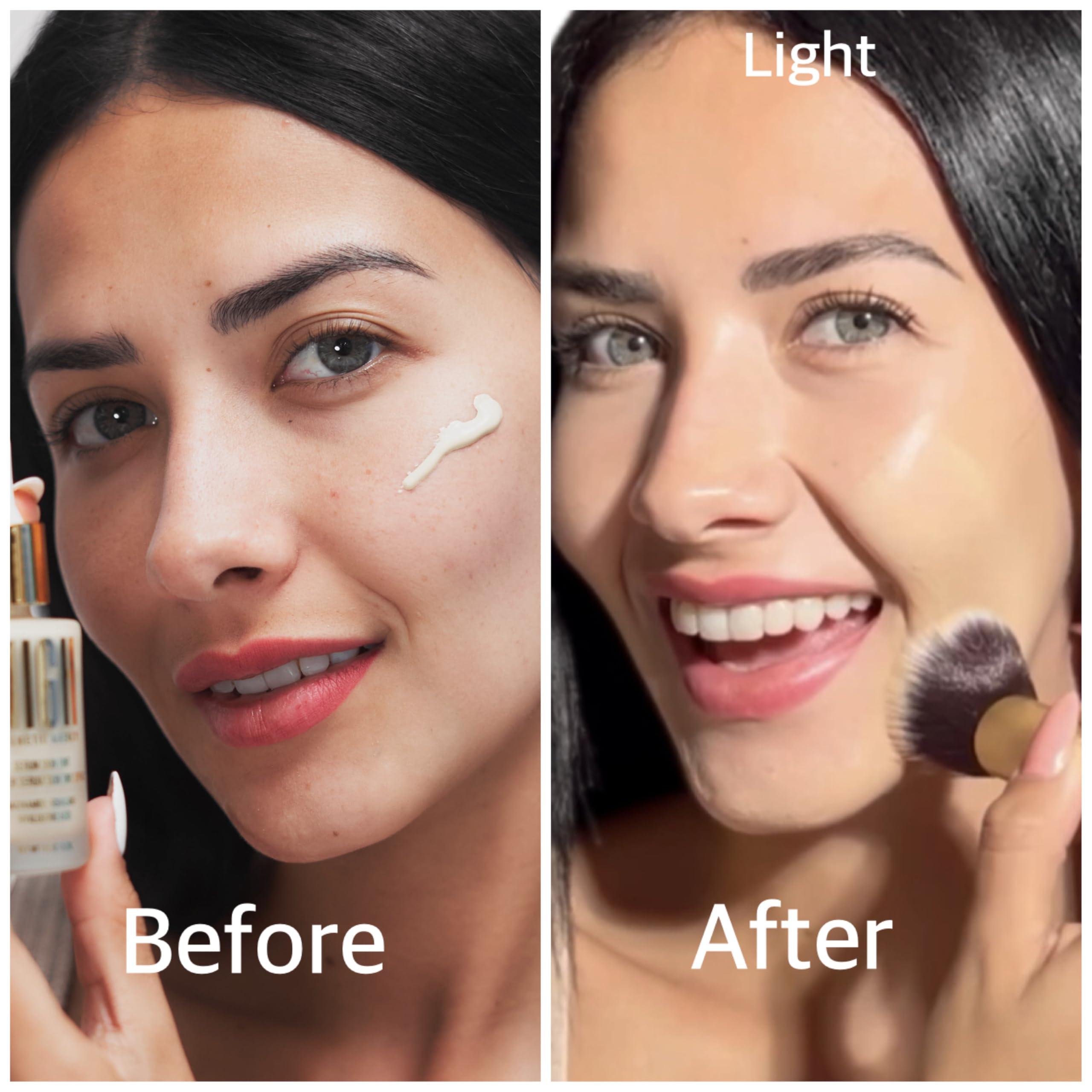 HIGH COSMETIC AGENCY BOOSTER SERUM SKIN TINT SPF 40,Intense Boost Serum Tint,Deep Shield Tint Serum,Luminous Deep Tint Serum With five unique shades - FAIR, LIGHT, MEDIUM, TAN, AND DARK (MEDIUM TO DEEP)