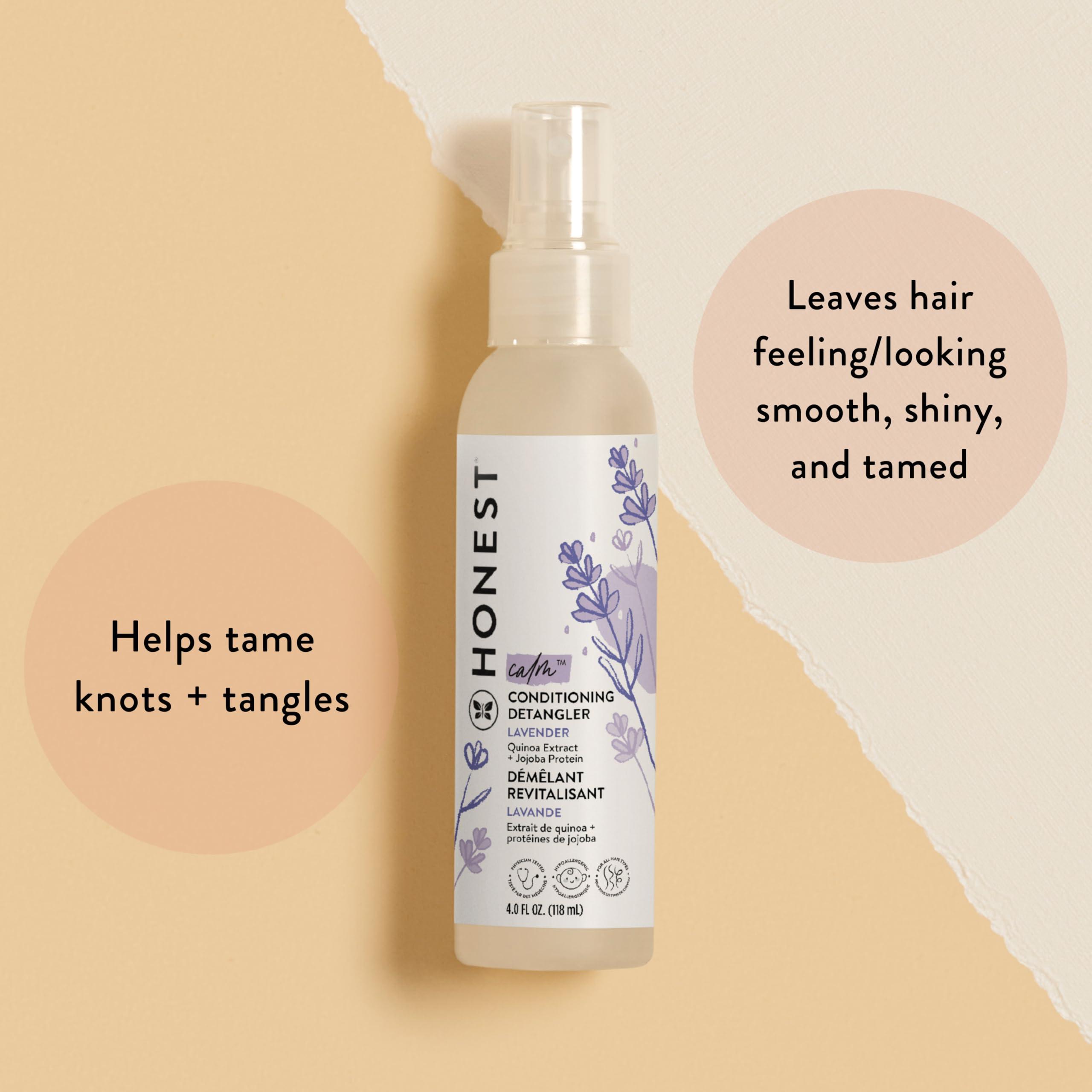 The Honest Company The Honest Company Conditioning Hair Detangler Spray Variety Pack | Tear-Free + Hypoallergenic | Lavender, Citrus Vanilla, Sweet Almond | 4 fl oz each (pack of 3)