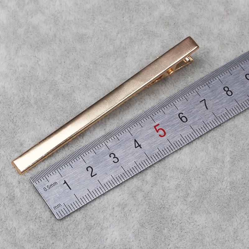 KINGWEDDING 6 Pcs 3 Inch Baking Paint Narrow Metal Spike Alligator Duck Bill Hair Clips Bright Duckbill Hair Barrettes Chic Hair Clips for Styling Long Hair DIY Hair Salon (Gold)