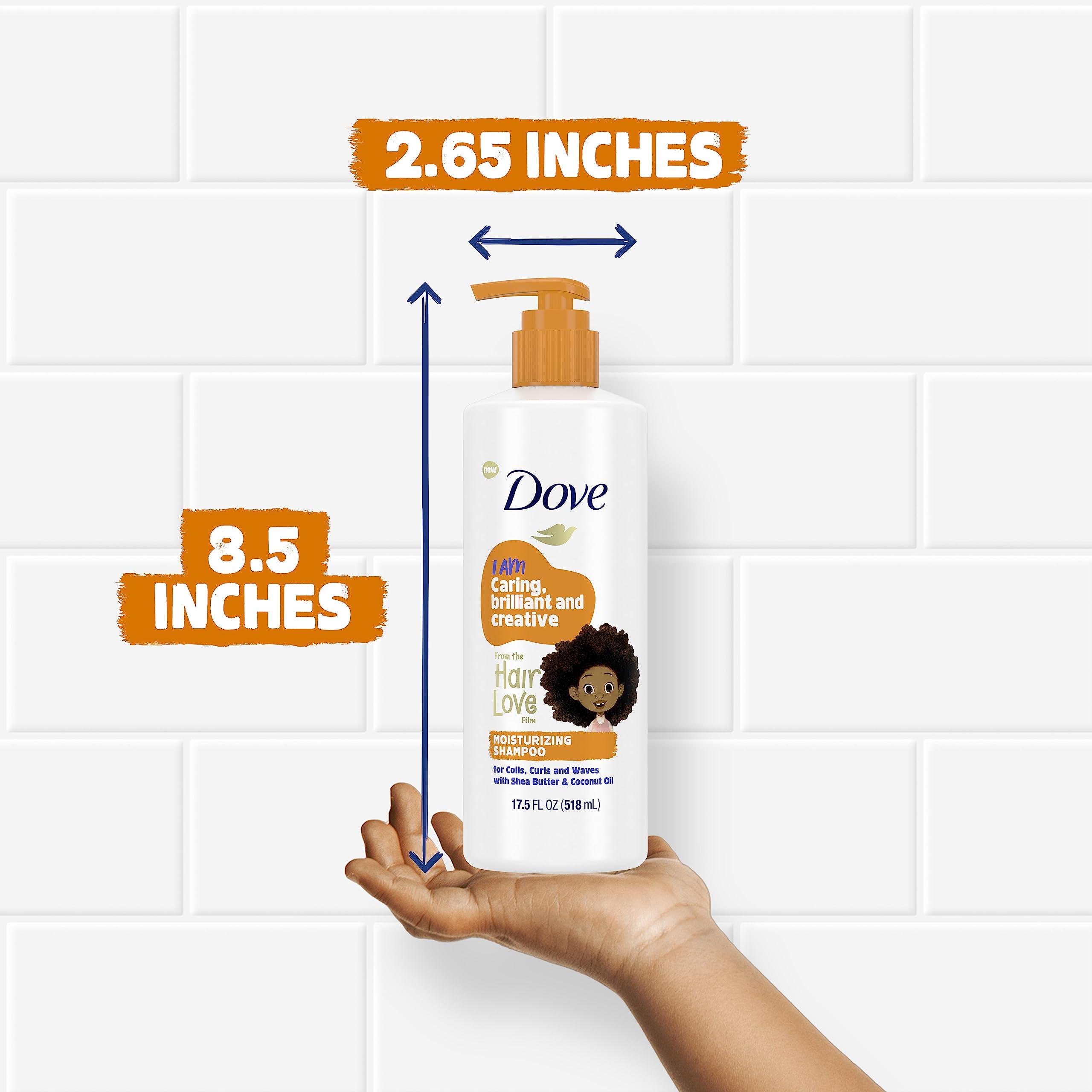 Dove Dove Shampoo and Conditioner Set + Detangler Spray for Kids - Kids Hair Love Collection, Shampoo and Conditioner, Curly and Wavy Hair Products (3 Piece Set)
