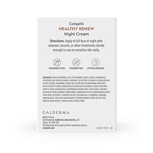 Cetaphil Cetaphil Healthy Renew Skin Tightening Night Cream 1.7 Oz, Wrinkle Repair Cream for Face with Peptides, Retinol Alternative Cream For Sensitive Skin, Fragrance Free