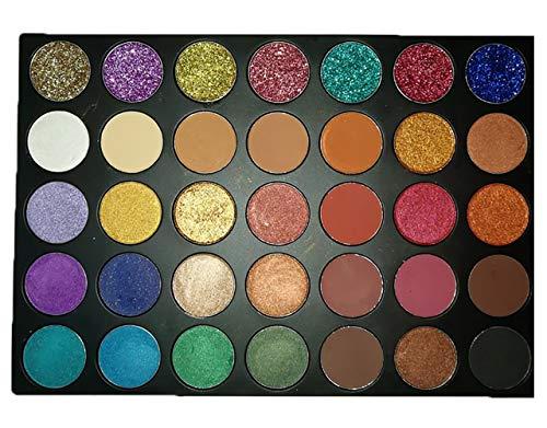 Binghang Eye Shadow multiple Colors Eyeshadow Eye Shadow Palette Colors Makeup Kit Eye Color Palette Halloween Makeup Palette Matte and Shimmer Highly Pigmented Professional Cosmetic (35color)