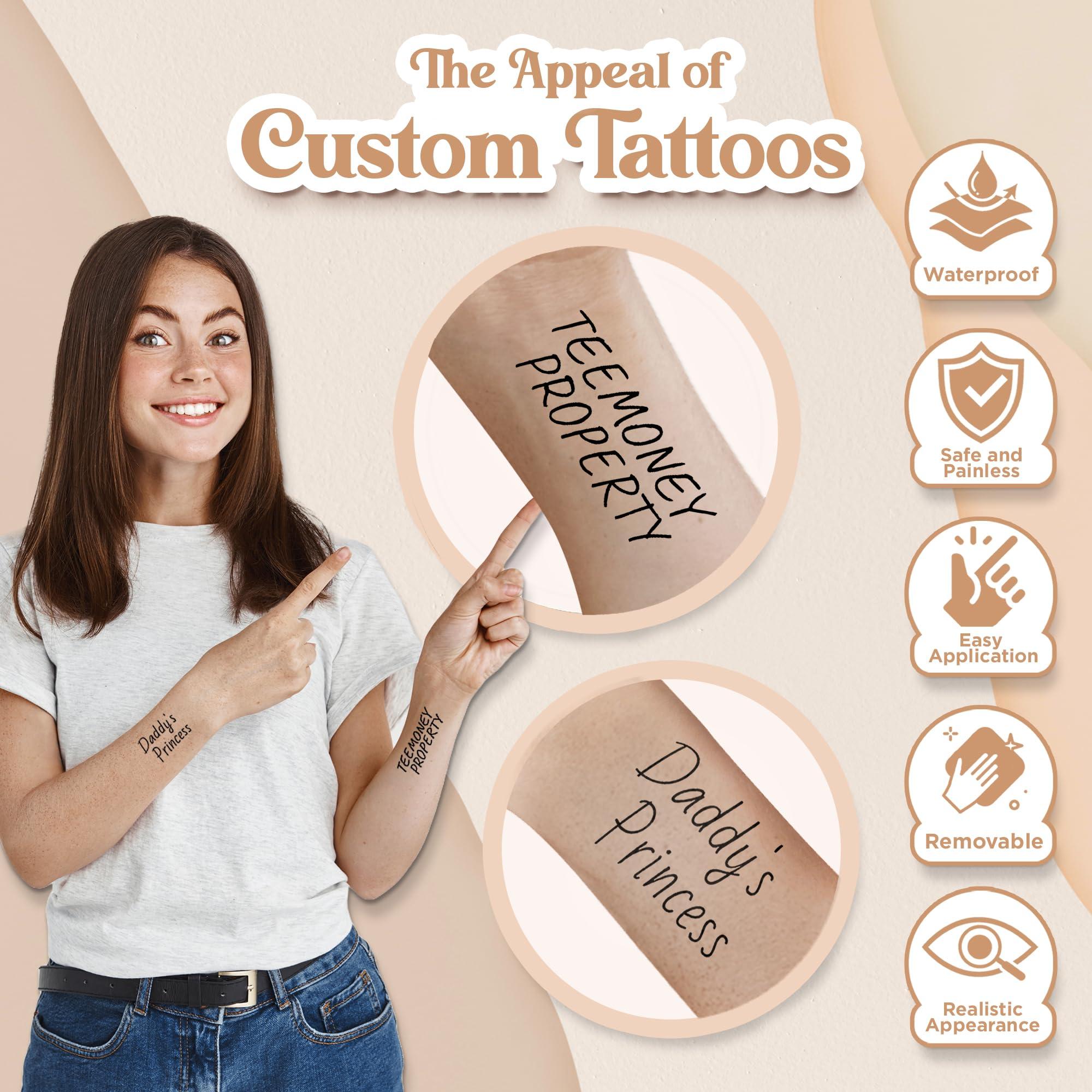 Generic SpecialOnly Custom Temporary Tattoo for Adults with Personalized Text Name, Fake Tattoo Sticker for Women and Men, Custom Name Tattoo