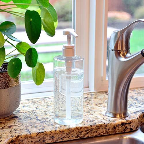 Youngever Youngever 4 Pack Pump Bottles for Shampoo 24 Ounce, Empty Shampoo Pump Bottles, Plastic Cylinder with Lockdown-Leak Proof-Pumps