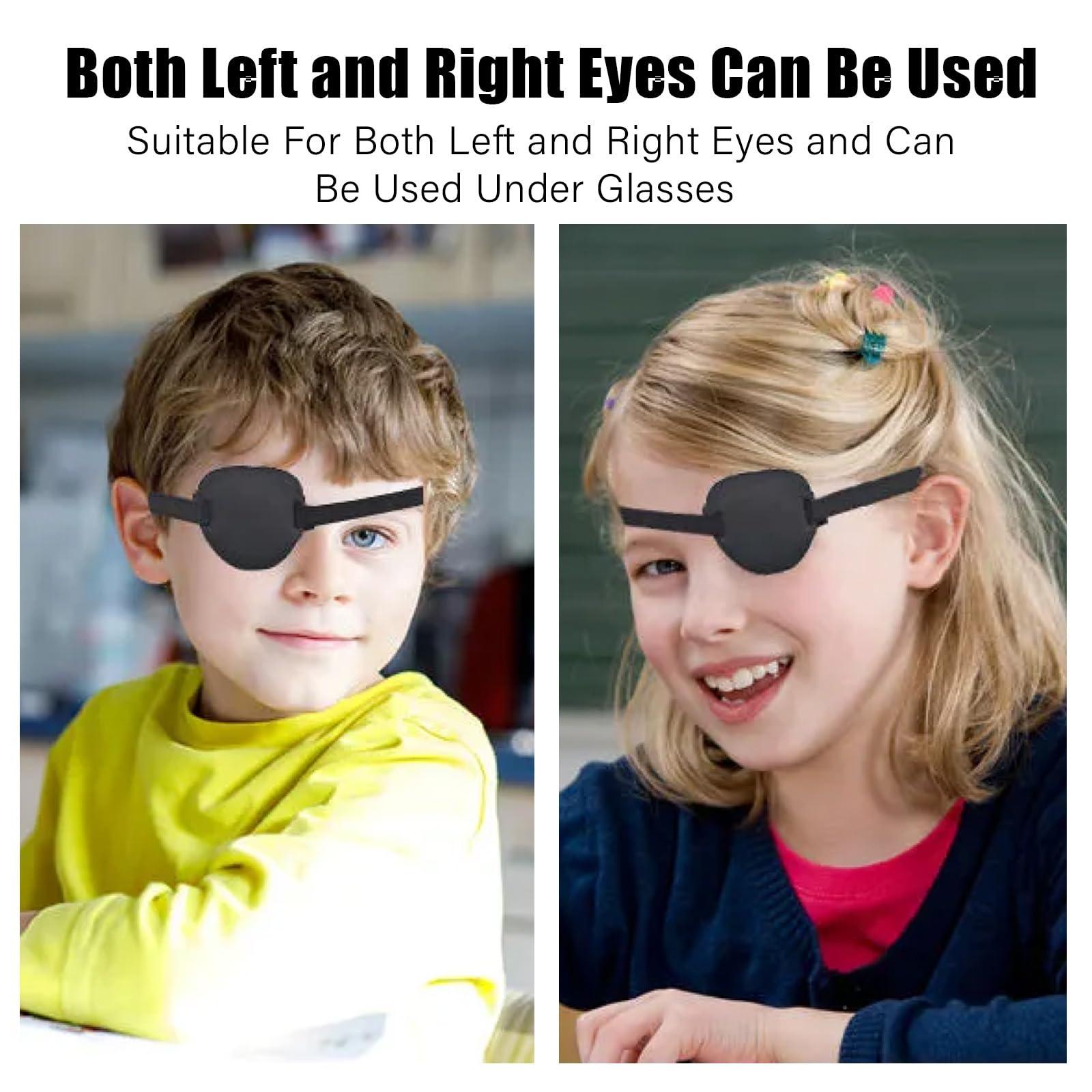 FOTN FOTN Eye Patches for Adults, 2Pcs Pirate Eye Patch with 2pcs Adhesive Eye Patch,3D Adjustable eyepatches for Amblyopia Lazy Eye Patches,Eye Patches Reusable