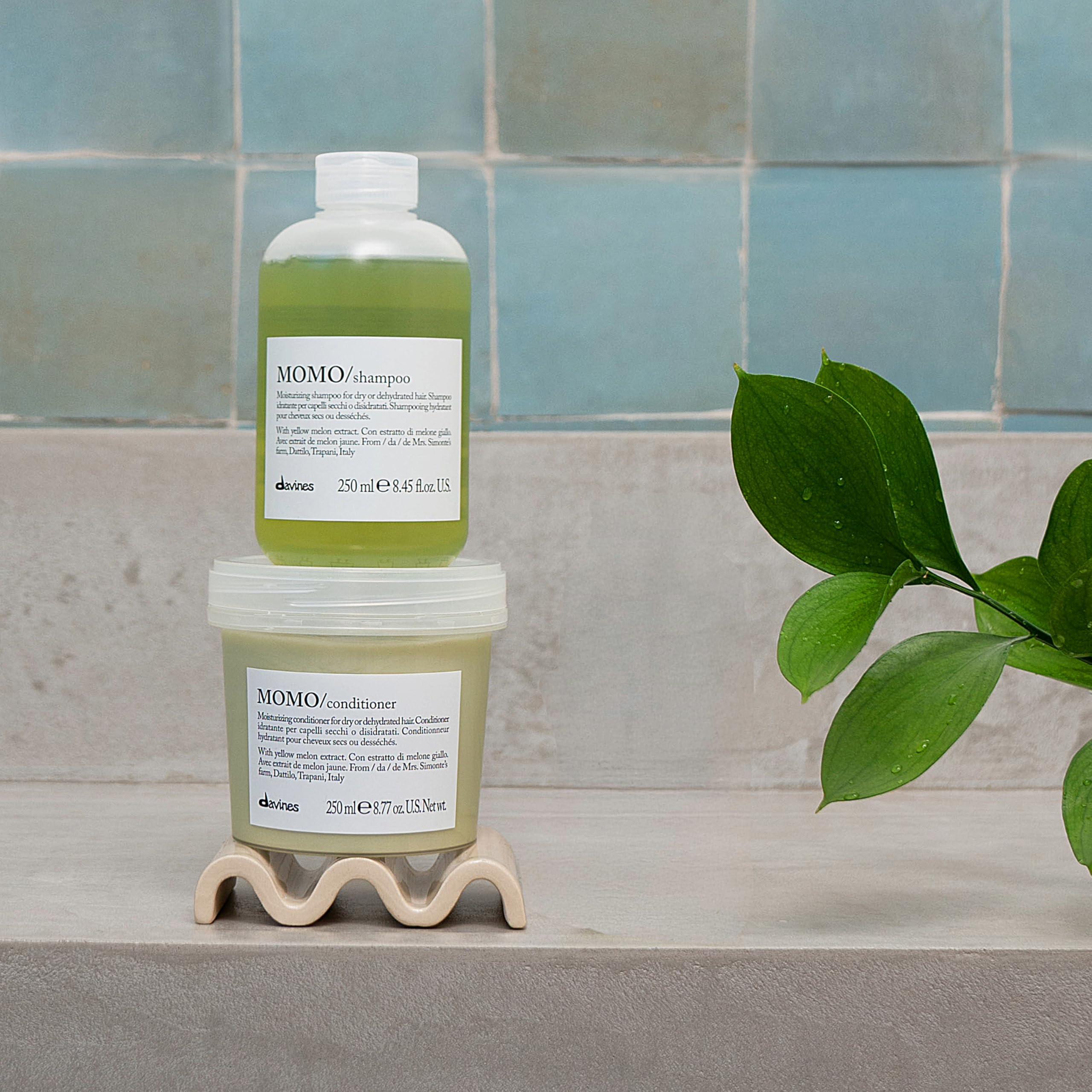 Davines Davines MOMO Moisturizing Shampoo & Conditioner for Dry, Dehydrated Hair, Add Softness & Shine, Detangling Formula, 8.45 & 8.77 fl. oz.