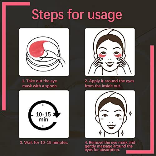 LIYALAN LIYALAN Sakura Under Eye Patches for Dark Circles and Puffiness Eye Mask Skin Care Products Eye Patches for Puffy Eyes Beauty Under Eye Treatment for Women 60Pcs