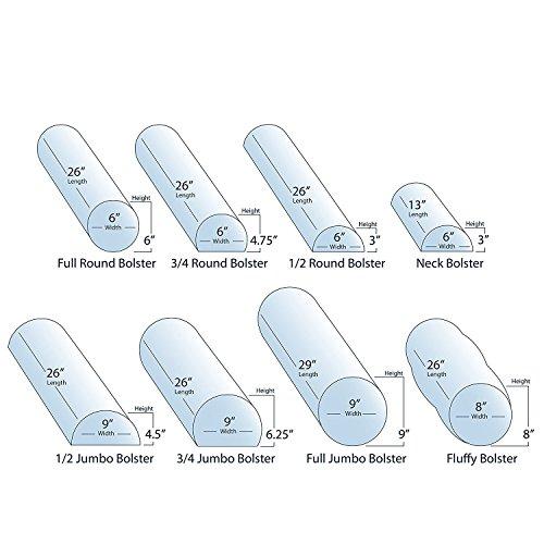 EarthLite EARTHLITE Massage Bolster Pillow Half Jumbo Durable, Easy to clean 100% PU Upholstery incl. Strap Handle/Professional Quality CFC-FREE/Back Pain Relief, Vanilla Crme