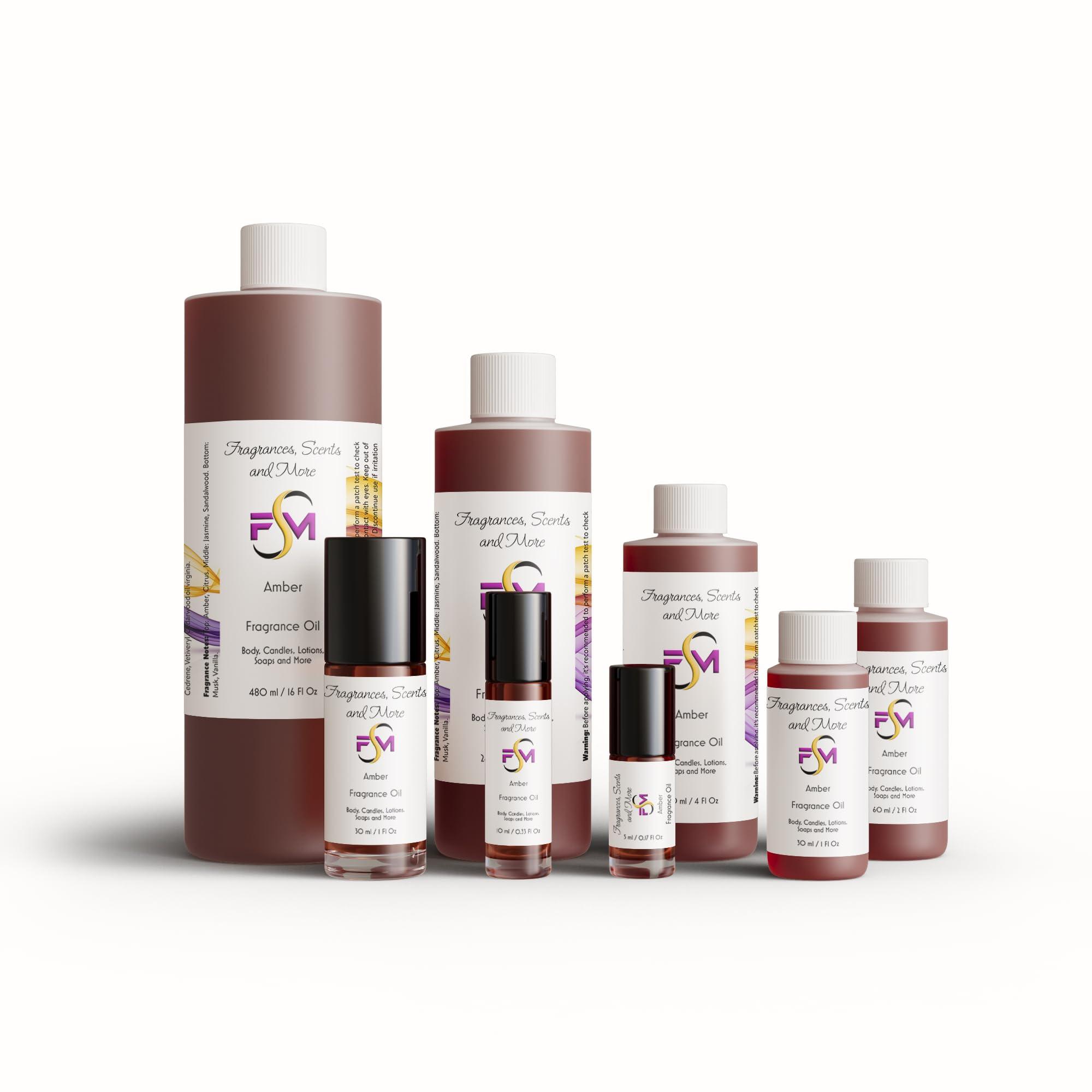 Fragrances, Scents and More Amber Fragrance Oil - 1 Fl Oz Glass Roll On (30ml)