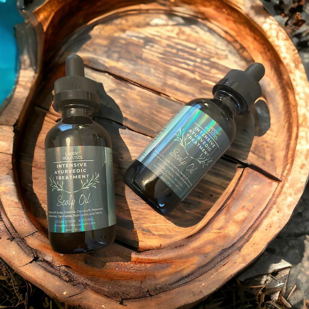 Generic Generic Ayurvedic Scalp Oil for Dandruff, Eczema, Hair Growth, 30+ Herbs, Roots, Oils, Green