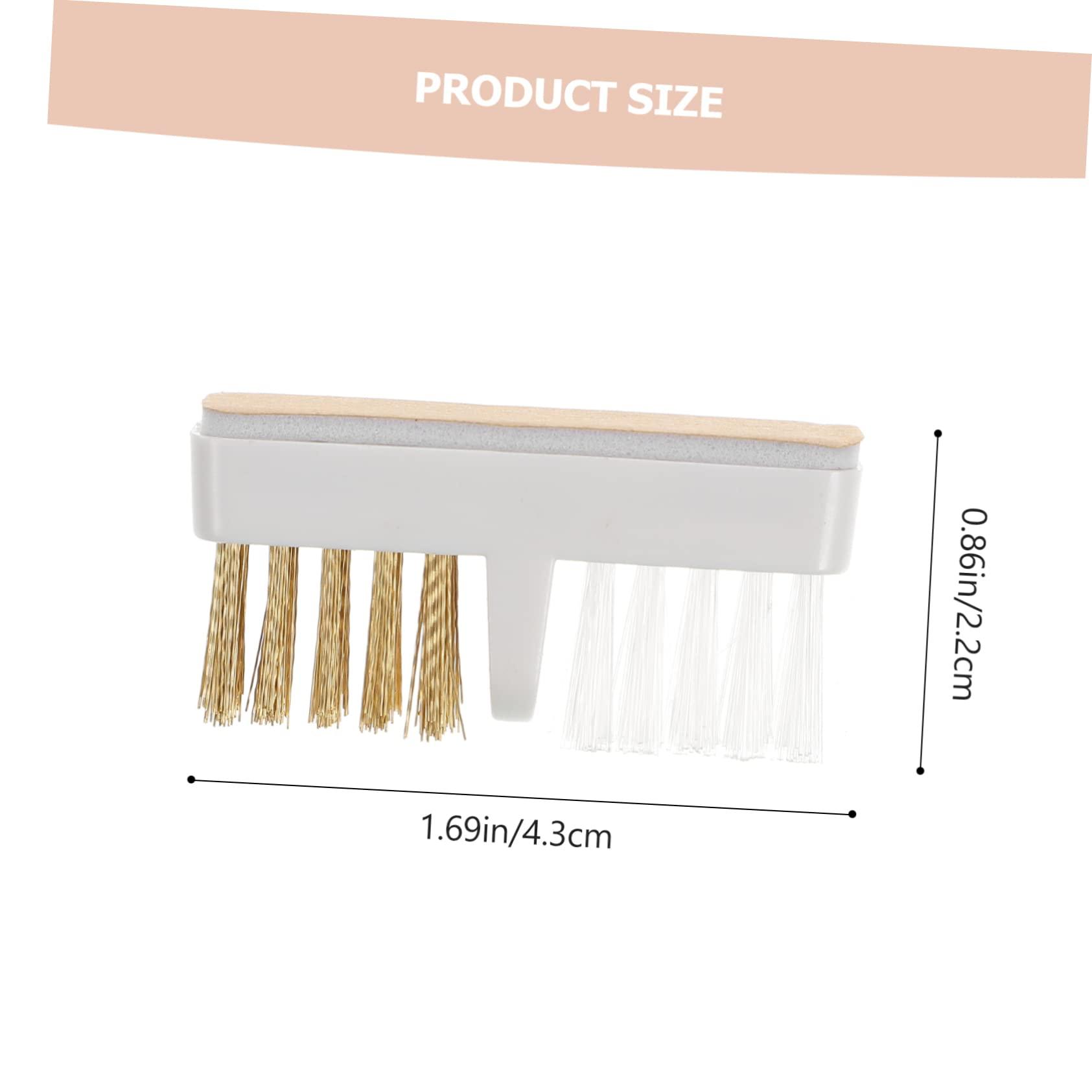 Healeved Healeved Copper Wire Drill Bit Brush Cleaner 3pcs Nail Drill Polishing Cleaning Brush for Nail Salons