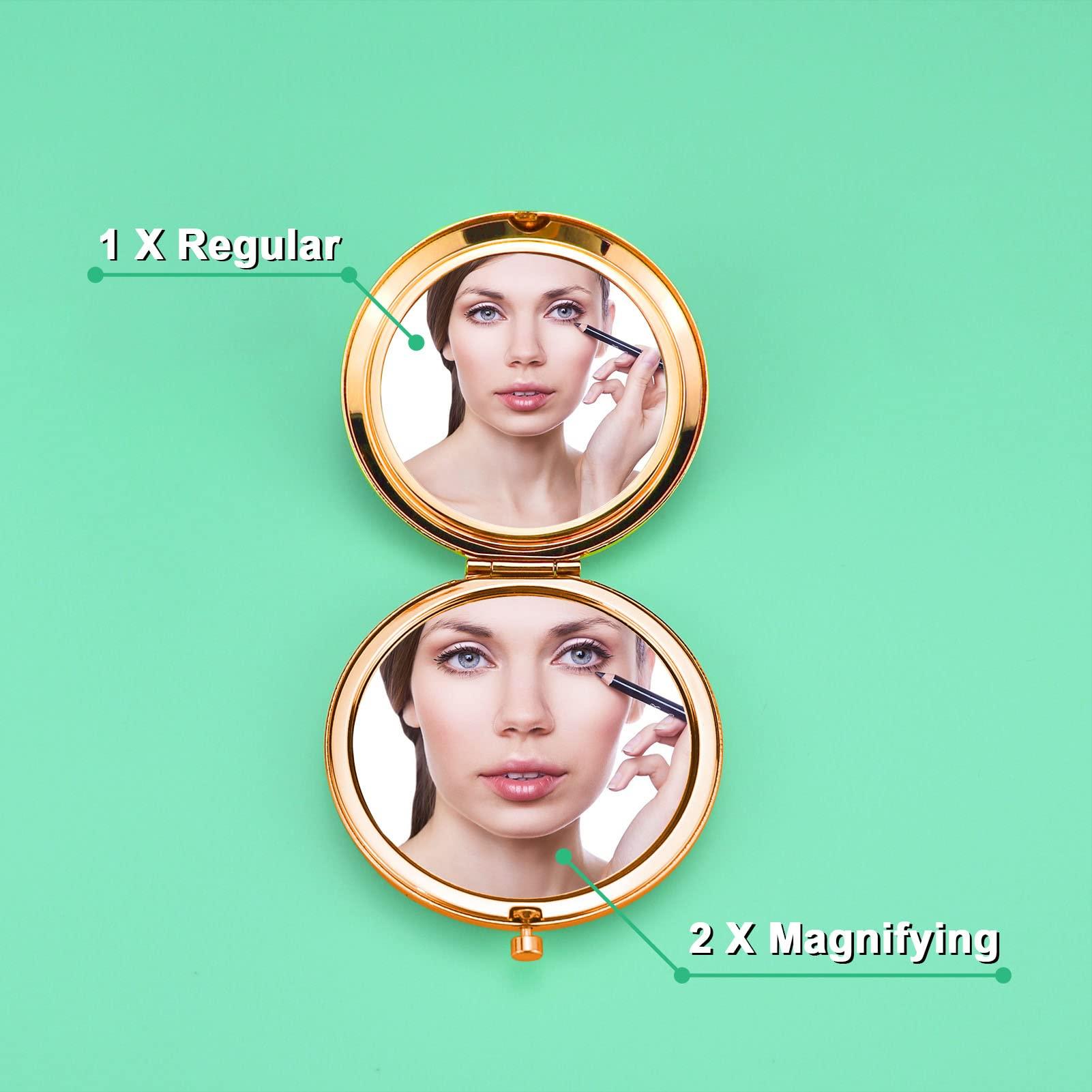 Mwphuy Funny Friendship Gifts for Women Compact Makeup Mirror for BFF Best Friend Besties Sister Best Friend Birthday Gifts for Women Folding Makeup Mirror Christmas Graduation Wedding Gifts