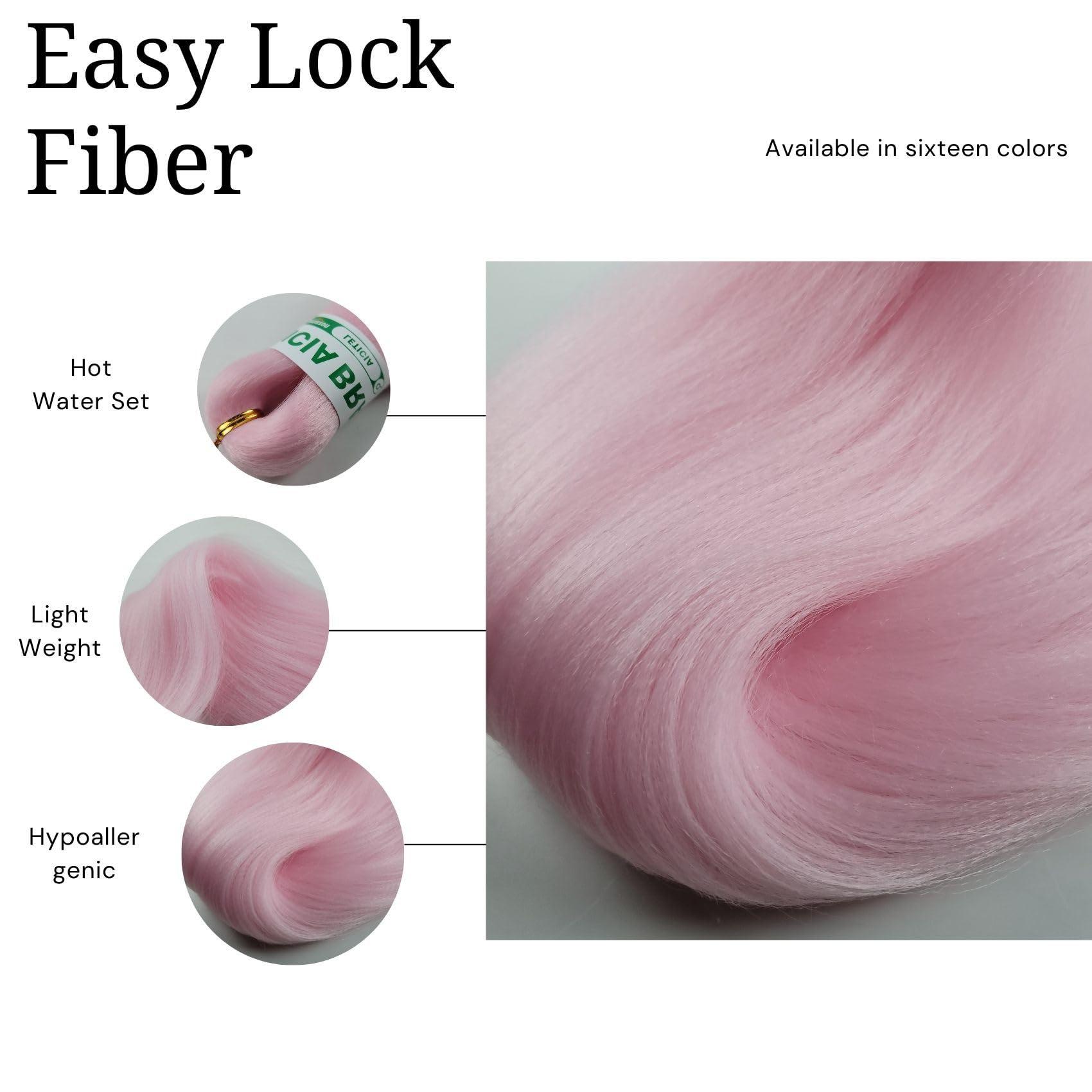 Leticia Pink Boho Braiding Hair for Boho Braids Braid in Hair Pre stretched Boho Braiding Hair