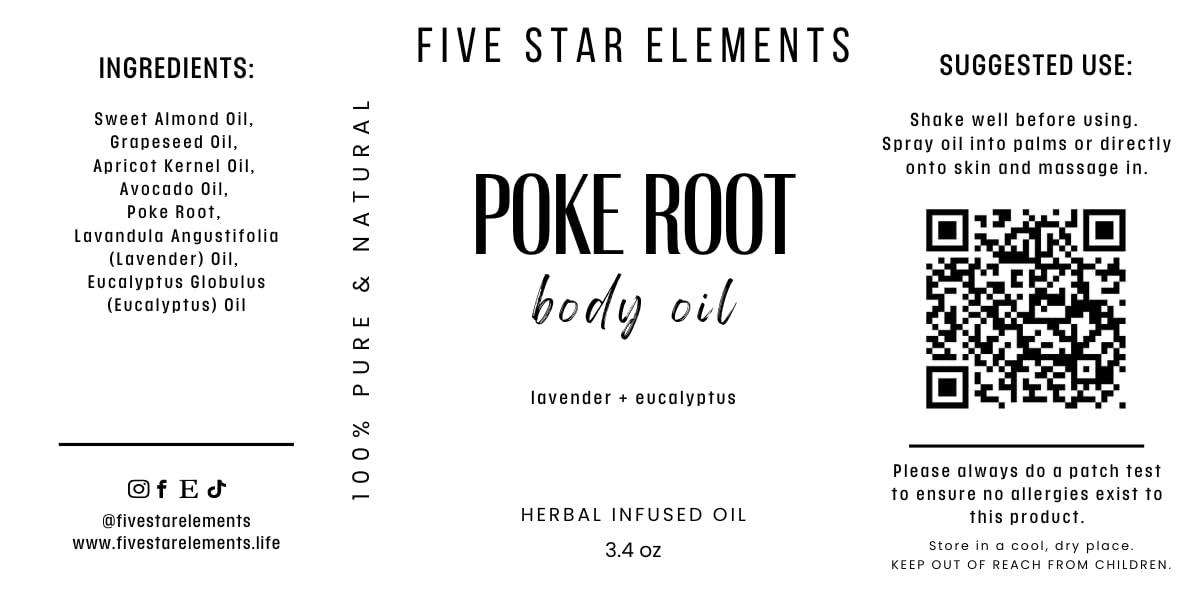 Five Star Elements Five Star Elements Poke Root Oil, Clear
