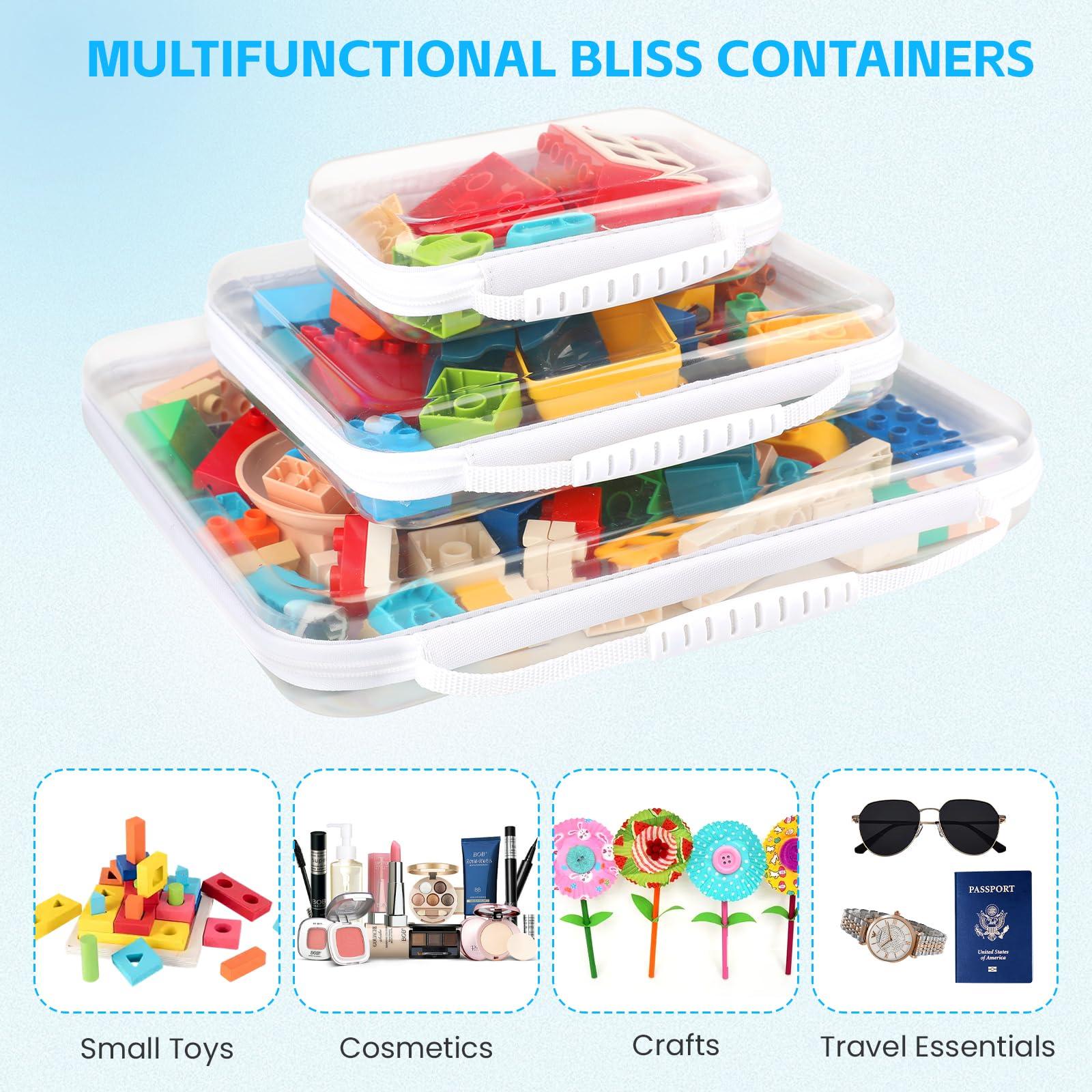 EAROND EAROND 3 Pack XL Zippered Hard Shell Pouch,Clear Plastic Zipper Case,Hard Sided Clear Zipper Case for Storage,Clear Zipper Storage Bags,Portable Waterproof Diaper Bag Cosmetic Bag(3 Pcs-XL+L+S)