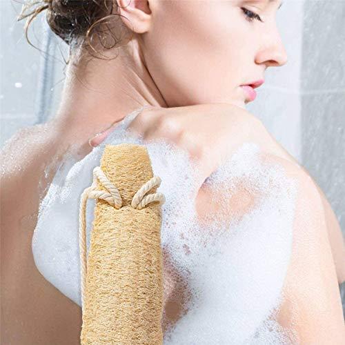 AnHua AnHua 1Pc Natural entire root Loofah bath towel Luffa sponge customize cleanner soap bath skin brush scrubber spongy Clean tool
