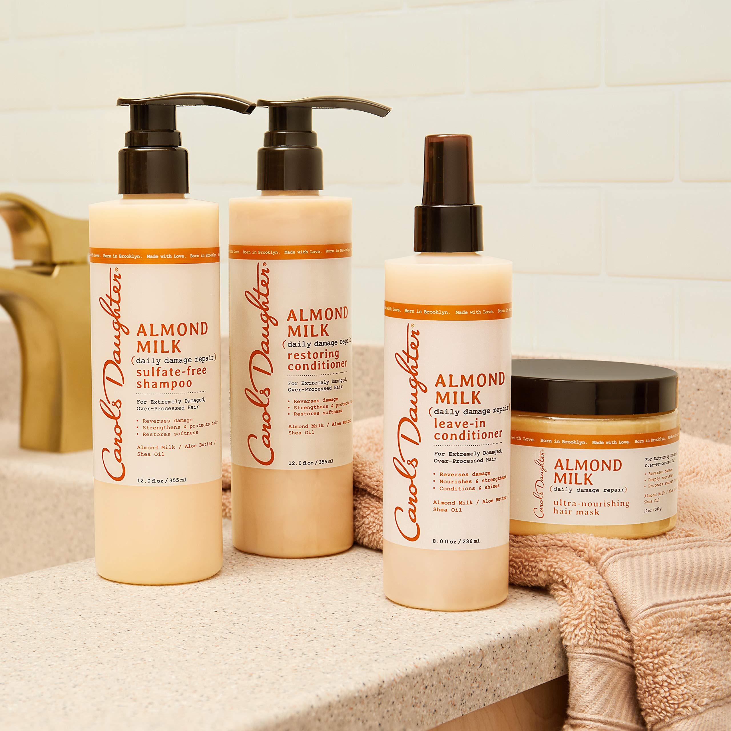 Carol's Daughter Carol’s Daughter Almond Milk Sulfate Free Shampoo with Almond Milk, Aloe Butter and Shea Oil for Extremely Damaged Hair, 12 fl oz