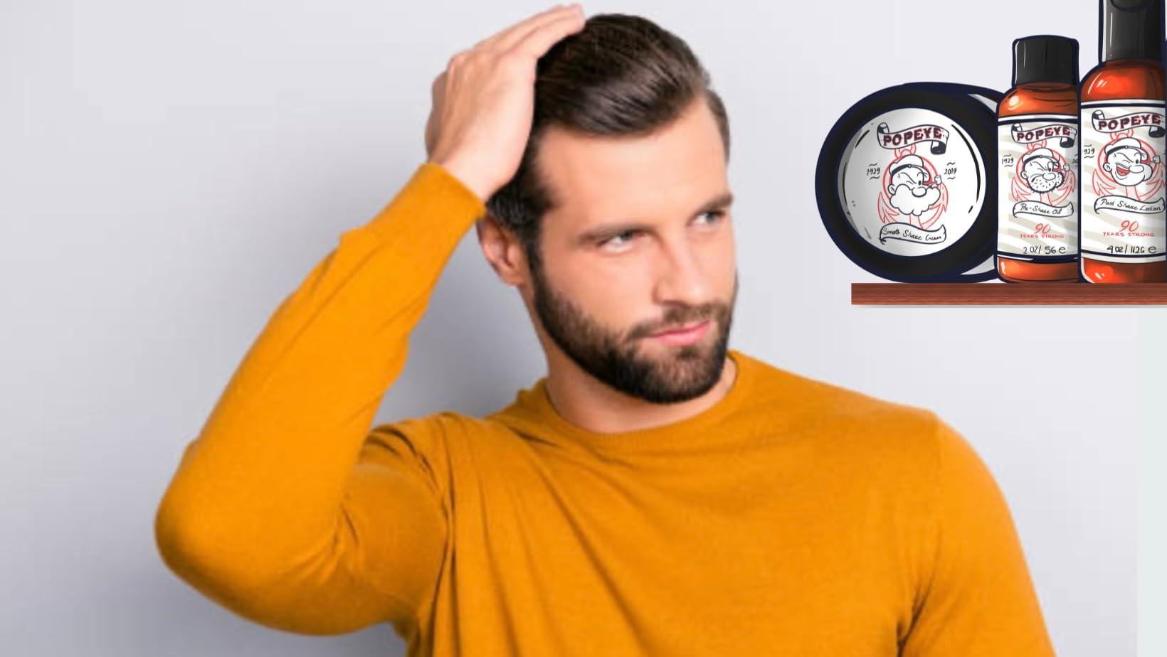 Razor MD Popeye Shaving Co Undetectable Hair Styling Fiber for Men with High Hold and Low Shine, Building Fibers with Natural Formula suitable for Thicker Fuller Hair, 3.75 oz